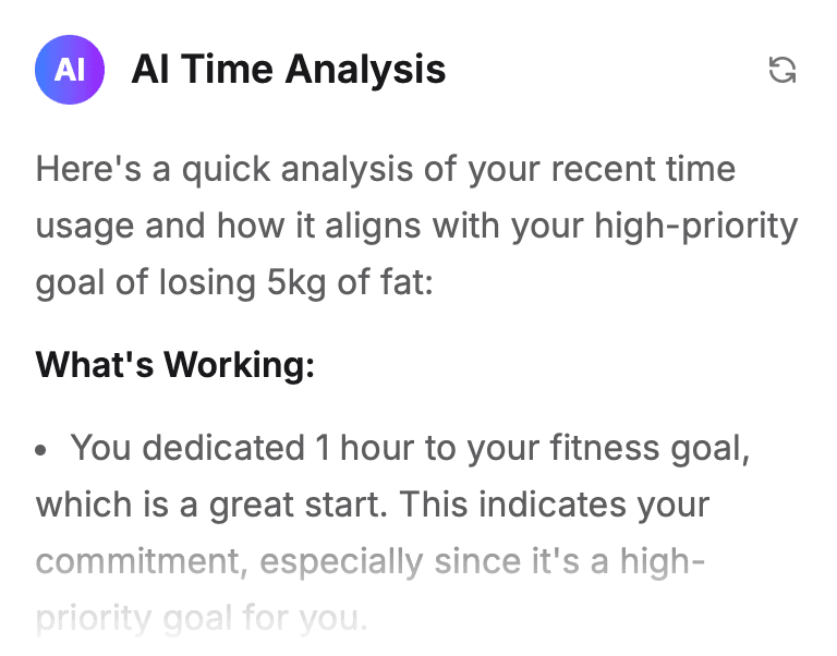 Get a personalised AI analysis of your time